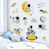 Carte da parati Creative Cartoon Astronauts Wall Stickers per la camera dei bambini Boy Bedroom Wall Decor Adesivi autoadesivi Decorazione della stanza Home Decor 230505