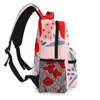 Backpack WHEREISART Red Floral Women Shoulder Bag For Teenage Girls Poppies Large Bagpack Ladies School Drop 2023