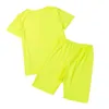 Chándales para mujer Nuevas mujeres Casual Color sólido Traje deportivo Mujer Crop Top Shorts Outfit Fitness Entrenamiento Ropa Trajes de chándal 3 colores P230506