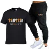 Designer Vêtements Mode Survêtement T-shirts Tshirt Été Nouvelle Marque De Mode Trapstar Lettre Impression Hommes Casual Sports T-shirt Ensemble + Deux Pièces Pantalon Ensemble