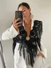 تي شيرت للسيدات Hawthaw Women Sexy Lace See Through v Neck Party Club Black T Shirt Tops Summer Closeale Gholesale Compans for Business 230505