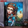 Stitch Cartoon Girl and Dieren Diamond borduurwerkpatroon Diy 5D Diamond schilderen Dolfijn Mermaid Cat Dragon Cross Stitch Rhinestones