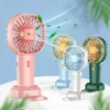 Portable Handheld Fan Oplaadbare koeling Mini USB -fan met telefoonhouder voor Summer Office Home Outdoor Cooler Fan Desk Fans