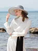 Chapéus largos de aba Lady Summer Sun Hat Fashion Moda Sol