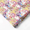 Tyg Pure Cartoon Unicorn eller Polyester Cotton eller Satin Material Fabric Flaps Cora klädsel Cora Diy Cloth Cora P230506