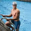 メンズスイムウェアメンズスイムウェアライクラジャマーファイバー新しいレベルの男性サメのスキンスイミングトランクトレーニングレーシングスイムサンプロテクションP230506