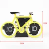 Wall Clocks Creative Flip Clock Bicycle Shaped Table Alarm Travel Home Decorative White