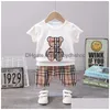 Clothing Sets Kids Autumn Children Boys Tracksuit Baby Girls Clothes Casual Print Cotton Suit Costume For Drop Delivery Maternity Dhhx0