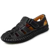Sandales d'été en cuir véritable romain hommes sandales affaires chaussures décontractées en plein air plage Wading pantoufles hommes chaussures grande taille 3847 230505
