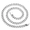 Chains 8mm Width Real S925 Sterling Silver Punk Fashion Heavy Classical Simple Atmospheric Cuban Chain Necklaces Foe Men Male