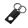 Keychains FNIXTAR 20PAIRS/Lot Mirror Gepolijste roestvrijstalen sleutelhanger Harthangende sleutelhanging voor doe -het -zelf maken sleutelhanger mode -sieraden