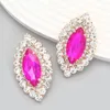 Stud Earrings Colorful Classical Large Drop Bride Teardrop Crystal For Women Rhinestone Dangle Wedding Earring Jewelry