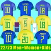 2023 Koszulki piłkarskie mężczyzn fanów dzieci Wersja Camiseta de futbol Paqueta Brazils Neres Coutinho Football Shirt Jesus Marcelo Casemiro Brasil 22 23 MAILLOTS