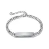 Nieuwe eenvoudige dames id armband Persoonlijkheid Dubbele laag kettingbox Link Curb Chains roestvrijstalen sieraden voor mooie geschenken tienermeisjes 17 cm+4 cm N1368