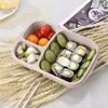 Dinnerware Sets Bento Lunch Box For Kids Microwave Safe Small Containers Heat Proof Organizers With 3 Grids School Workplace