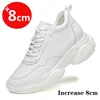 Sneaker uomini scarpe ascensore altezza aumenta le scarpe per uomini altezza aumenta scarpe bianche nere 6-8 cm più donne 36-44