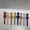 O mais novo círculo colorido colorido pirex queimador de óleo fumando acessórios de bola de tubo de vidro 7 cores para bongs aquáticos Rigas Bubbler Ferramentas Bubbler