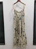 Casual Dresses Vintage Print Ladies Midi Slip Dress Cotton Viscose Fashion Women Sling Robe