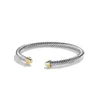 Bracciale da uomo Femme homme argento colore oro donna dy braccialetto cavi estetici designer di gioielli bella mano intrecciata carino romantico braccialetti d'amore unici ZB026 F23