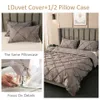 Bedding sets Euro Bedding Set Queen Size European Style Duvet Cover With Pillowcase Pinch Pleat Luxury Bed Cover Set NO SHEET King Bedspreads 230506