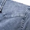 Heren Casual Shirts Denim Shirt Heren Herfst Winter Stijl Effen Kwaliteit Wassen Streetwear Man