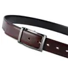 Belts Men's Genuine Leather Reversible Belt Rotated Buckle Two In One Big And Tall 230506