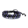 Bracelet Design attrayant Bracelet pour hommes 17-35 CM longueur réglable lave/Lapis Lazuli/oeil de tigre pierre tressé accessoires