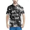 Polos pour hommes Design géométrique artistique Multicolore Choix multiples Hommes Polos Été Haute qualité Décontracté Quotidien Col rabattu TEE