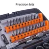 Schroevendraaier Ratchet Screwdriver Set 38 i 1 Torx Magnetiska hex skruvmejselbitar Multitool för mekaniska reparationshandverktygssuttag Skiftnyckel