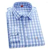 Camisas casuales para hombres Blusas de primavera para hombres Bordado de algodón a cuadros Harmont Manga larga Slim Fit Blaine Blusa