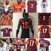 Niestandardowa koszulka piłkarska Virginia Tech Hokies 3 Braxton Burmeister Grant Wells Raheem Blackshear Tayvion Robinson Tre Turner Alan Tisdale Michael Vick Freeman