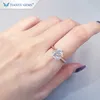Tianyu Gemstone Bijoux Anpassad 2CT VVS Moissanite Bague Solitaire 14K 18K Diamond Engagement Wedding Gold Ring for Women