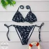 Fashion Bikini Womens Sexy Swimwear Triangle Split Swimsuit Letter