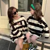 Family Mom Daughter Matching Outfits Mother And Baby Girls Clothes Set Korean Fashion Parent-Child Spring Autumn Clothing Suit 230506