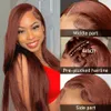 Lace Wigs Reddish Brown Front Human Hair Pre Plucked Dark Red Bone Straight 13x4 13x6 HD frontal Wig On Sale Clearance 230505