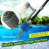 Rengöringsverktyg 2028W Electric Aquarium Fish Tank Water Change Pump Tool Changer Gravel Cleaner Siphon Filter 230505