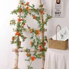 Fiori decorativi Fiore artificiale Vite Easy Care Simulazione squisita realistica Crisantemo Rattan Decorazioni per la casa Falso