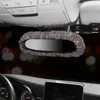 Mise à niveau en cuir voiture rétroviseur couverture charme cristal voiture miroir strass décoration Bling voiture Assessories intérieur pour les femmes