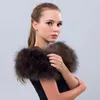 Scarves Women Winter Scarf Wedding 2023 Shawls Fashion Elegent Party Solid Real Fur Shawl