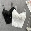 Camisoles Tanks Women Spaghetti Straps Tanks and Camis Urban Flowers Corset Bustier Crop Top Slim Lace Camisole Summer Clothes Drop 230506