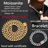 Haute qualité glacé 6mm vvs1 Bracelet cubain hommes en argent sterling 925 Moissanite chaîne cubaine collier pour hommes Hip Hop bijoux meilleure qualité