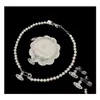 Bracelet Earrings Necklace Pearl Bracelet Fl Drill Ins Personality Pin Piercing Diamond Planet Pendant Western Queen Designer Jew Dhjbd