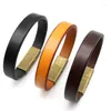 Bracelet ZG produits tendance Bracelets pour hommes Simple et polyvalent en cuir poli personnalité Bracelet décontracté bijoux masculins