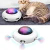 Toys Intelligent UFO skivspelare Automatiska Swing Toys Puppy Cat Electric Steering Chasing Pet USB Laddning Interaktiv fjäder