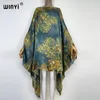 Ethnic Clothing Winyi African Kaftan Beach Cover Up Beach Wear Oversize Boho Clothing Bathing Suit Robe Party Holiday Women Christmas Clothing 230505