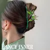 Klipy do włosów 2023 Bamboo Hair Spin Stick Green Leaf Branch Chińskie zabytkowe fryzura akcesoria dla kobiet biżuteria