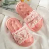 Slipper Pearl Girls 'Sandals and Slippers Princess Style Soft Sole Children Slippers Wearing Slip Girls' Slippers Outside Kid Shoes