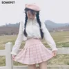 Gonne Harajuku Gonna donna Gonne a pieghe stile preppy Mini giapponese Uniformi scolastiche carine Saia Faldas Ladies Jupe Gonna Kawaii 230506