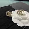 Stud Cupring 18k Altın Kaplama 925 Gümüş Basit Karışık Tasarımcılar Harfler Stud Geometrik Ünlü Yuvarlak Rhinestone İnci Küpe Düğün Partisi Jewerlry