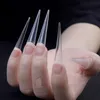 Nail Practice Display 500pcsbox Long Pointed Sharp Stiletto False Tip XXL Straight Fake Tips Clear Abs Artificial Acrylic Fingernails 230505